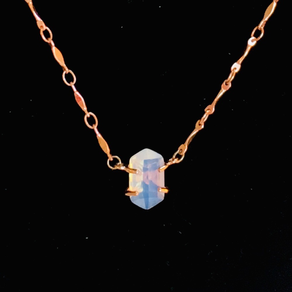 🍉3/$20 Rainbow Crystal Rose Gold Necklace Set